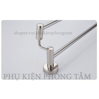 (MẪU CAO CẤP) Thanh treo khăn tắm Inox 304 - Giá treo khăn đôi