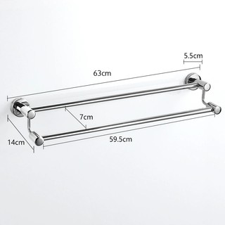 (MẪU CAO CẤP) Thanh treo khăn tắm Inox 304 - Giá treo khăn đôi