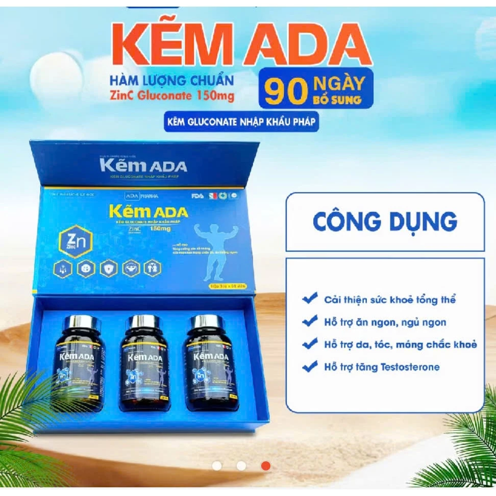 Kẽm ADA hộp 90 viên cao cấp