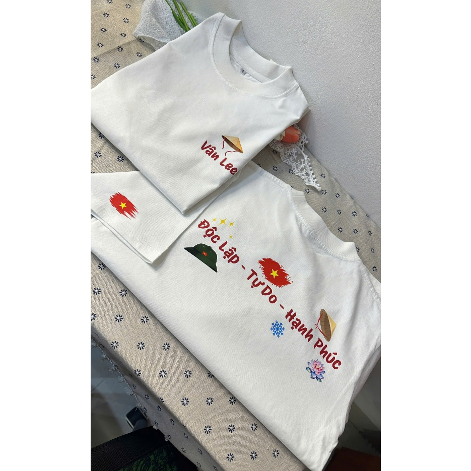 [ÁO THUN HOA NÓN LÁ] Áo Thun Độc Lập Tự Do Hạnh Phúc, Áo Thun Unisex Chất Liệu Cotton 100% 250 gsm + Có Hộp