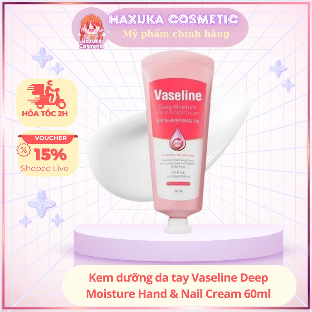 Kem Dưỡng Da Tay  & Móng Vaseline Deep Moisture Hand & Nail Cream 60ml | BigBuy360 - bigbuy360.vn