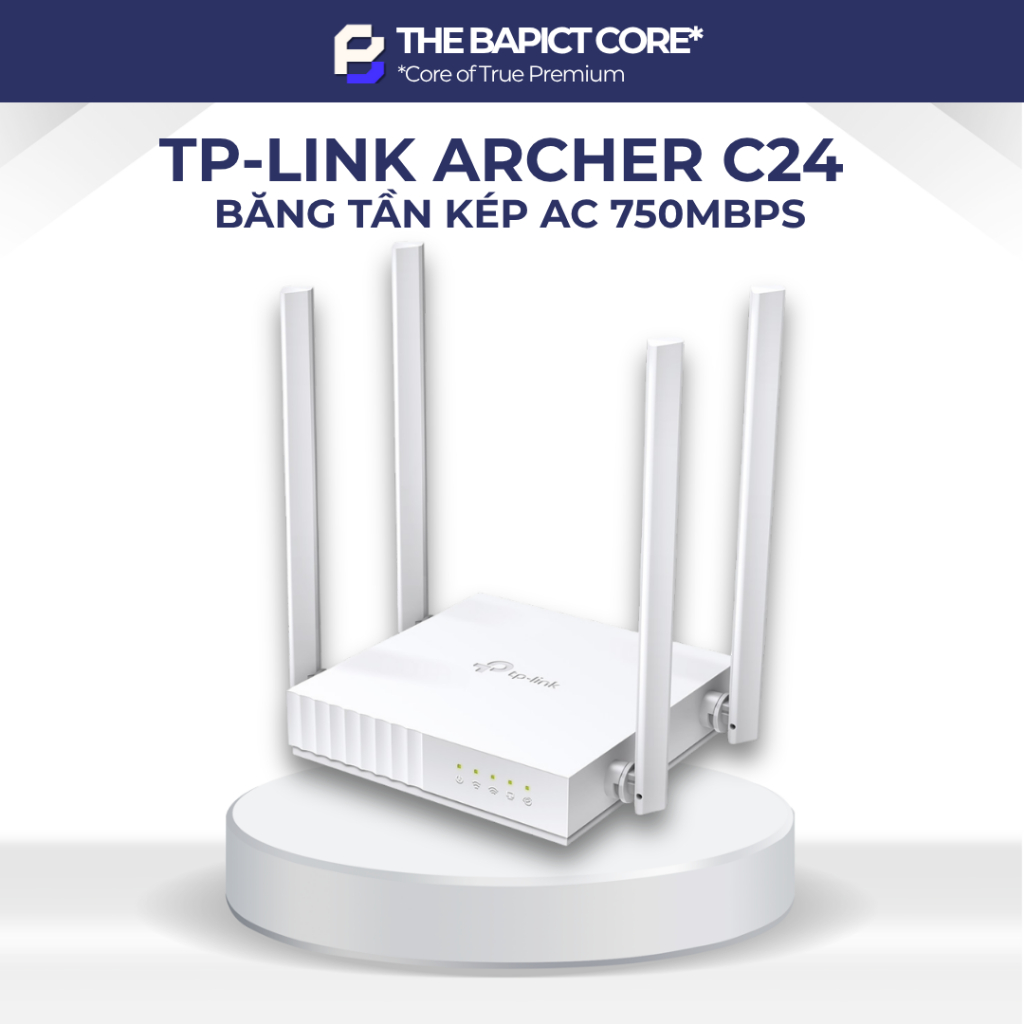 [HOẢ TỐC HCM] Bộ Phát Wifi TP-Link Archer C24 Băng Tần Kép AC 750Mbps