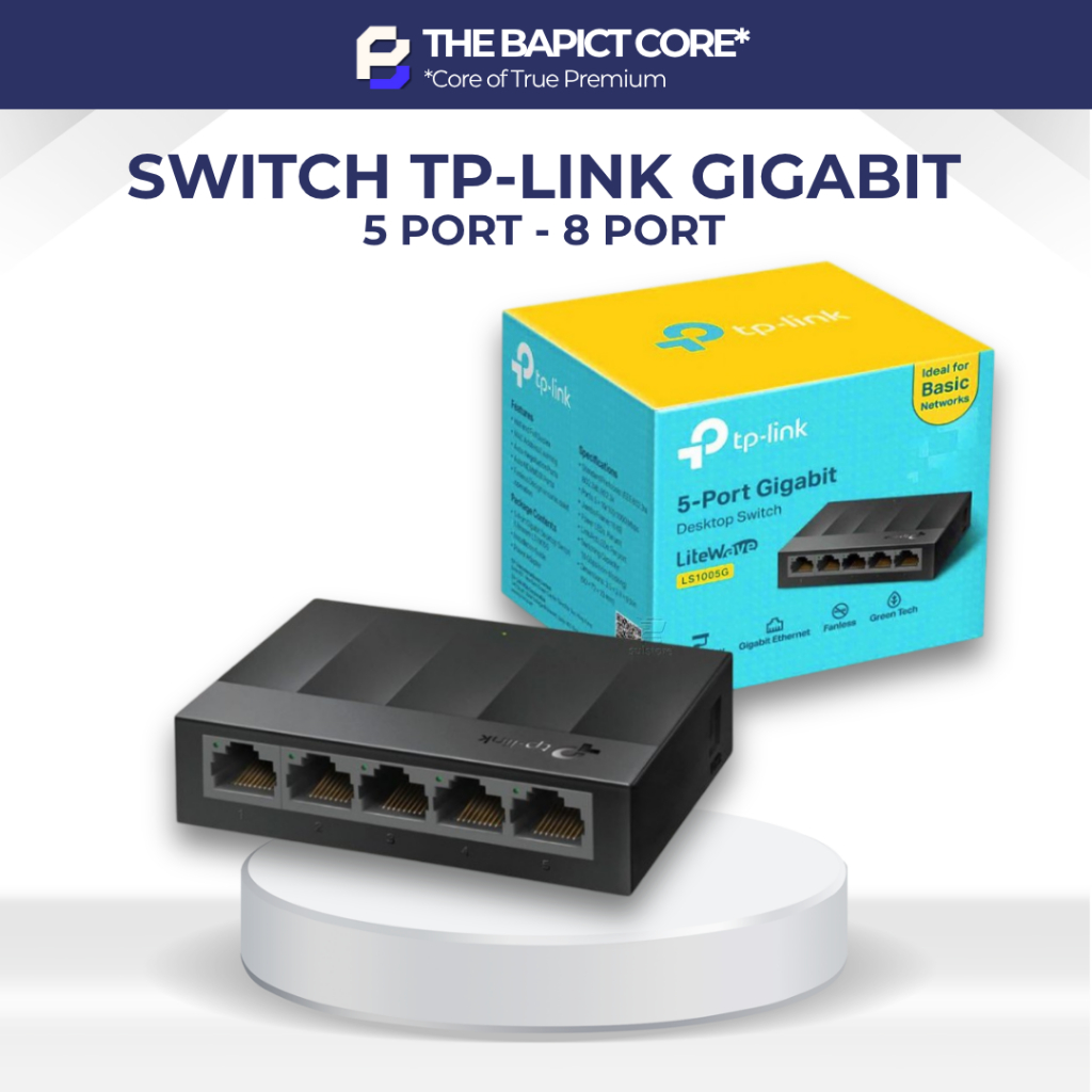 Switch TP-Link bộ chia mạng Gigabit 5 Port LS1005G / 8 Port LS1008G | Vỏ nhựa | Cắm và sử dụng | Bảo hành 24 tháng