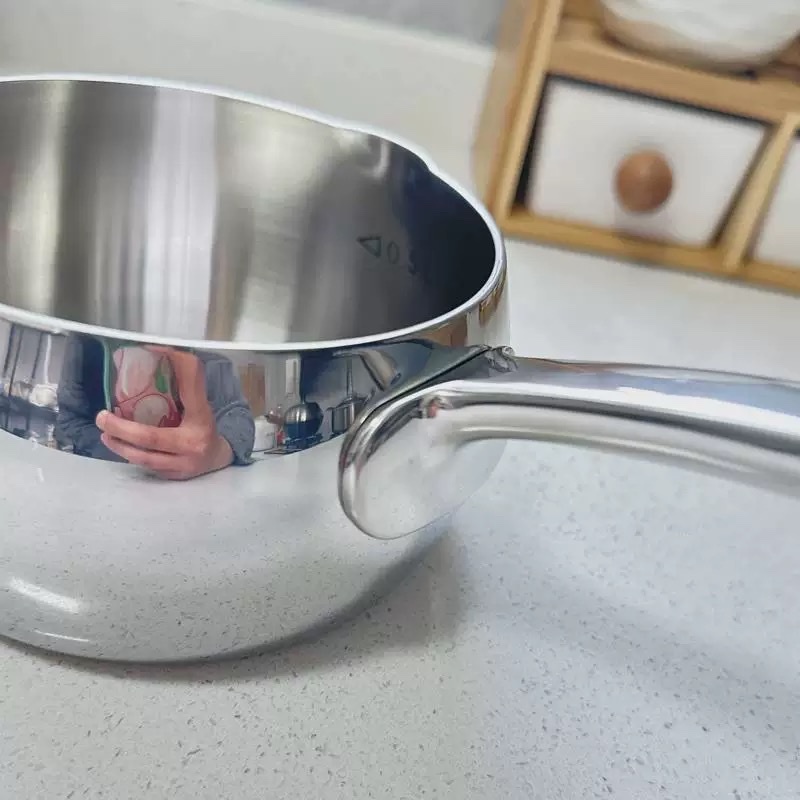 Quánh 12cm Chockmen Kèm Nắp Nồi Đun Cháo Sốt Inox 18/10