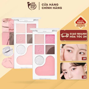 Bảng Phấn Mắt Và Má Hồng Ngọt Ngào, Lấp Lánh Romand Bare Layer Palette 14g