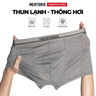 COMBO 3 Quần Lót Boxer Nam MENTORIS, Vải Thun Lạnh, Co Giãn 4 Chiều, Thấm Hút, Thoáng Mát, CB3MBX09