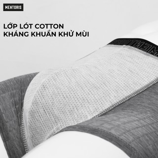 COMBO 3 Quần Lót Boxer Nam MENTORIS, Vải Thun Lạnh, Co Giãn 4 Chiều, Thấm Hút, Thoáng Mát, CB3MBX09