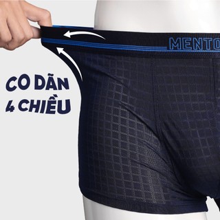 COMBO 3 Quần Lót Boxer Nam MENTORIS, Vải Thun Lạnh, Co Giãn 4 Chiều, Thấm Hút, Thoáng Mát, CB3MBX09