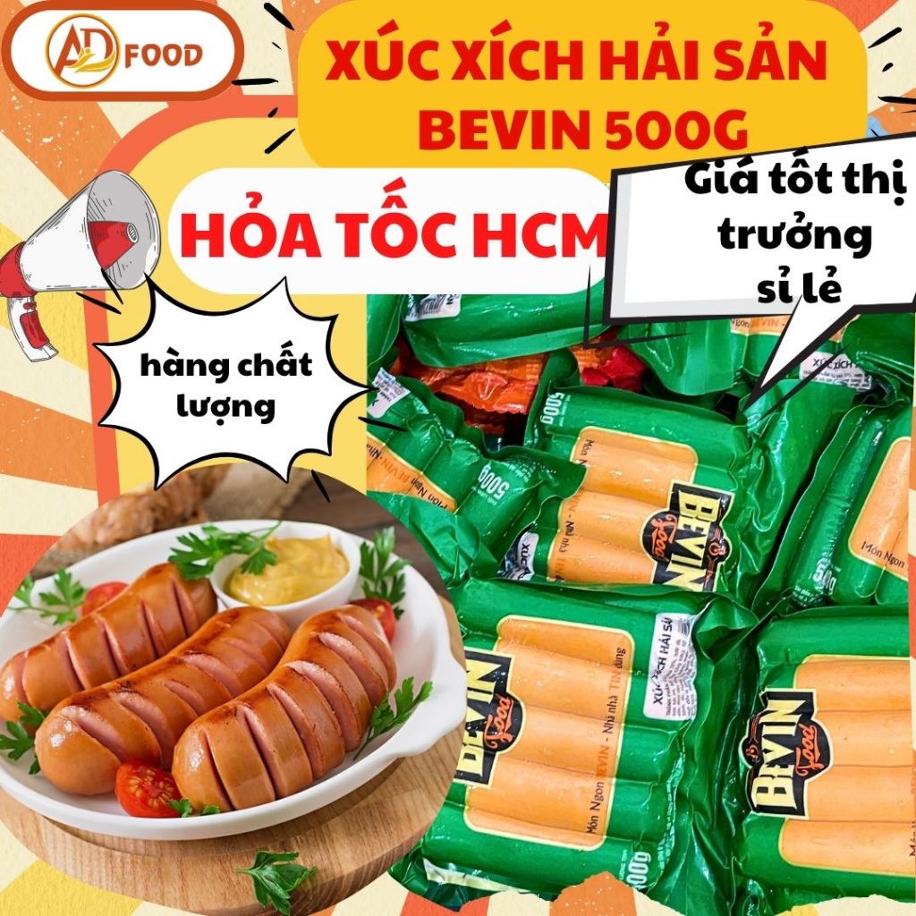 1kg xúc xích bevin thơm ngon dinh dưỡng   (20 cây)