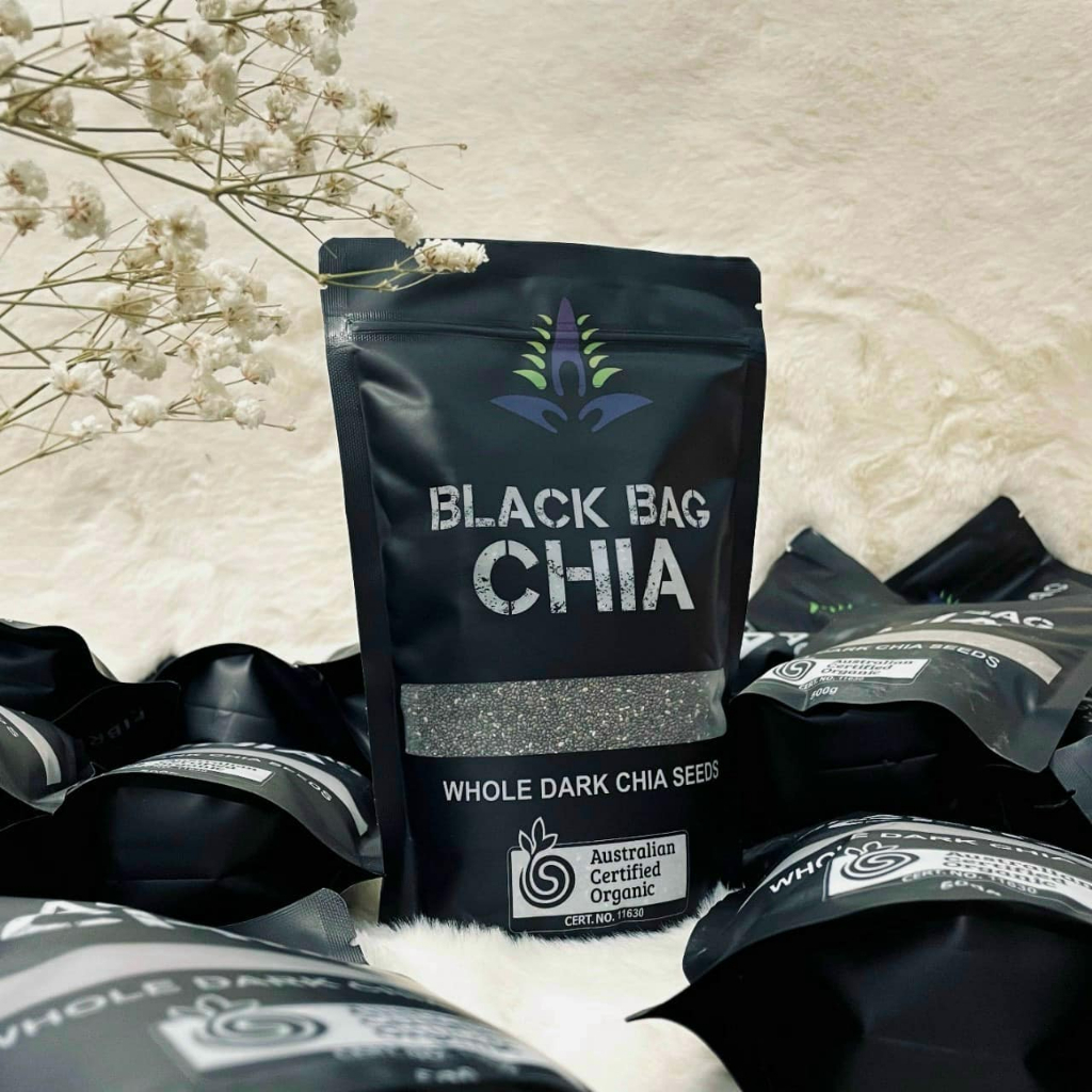 HCM - Hạt chia Úc Black Bag Chia Whole Dark Chia Seeds 500g | Shopee ...
