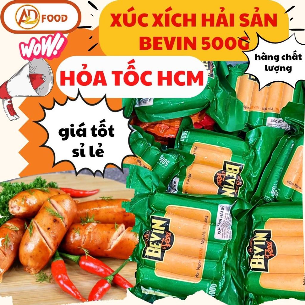 1kg xúc xích đức bevin  thơm ngon giàu dinh dưỡng