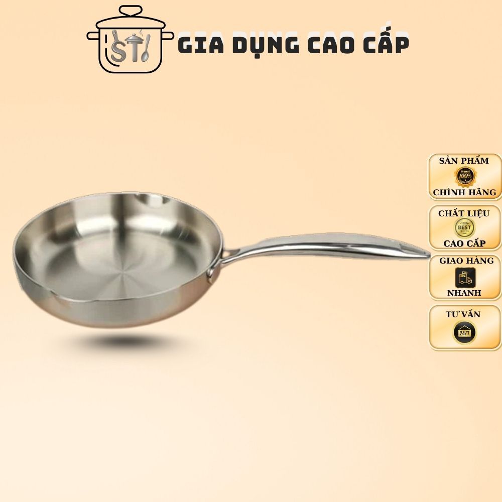 Chảo Cạn CHOCKMEN Inox 18/10 Size 20CM Chảo Mini Chảo Xào Chảo Rán Chảo ...