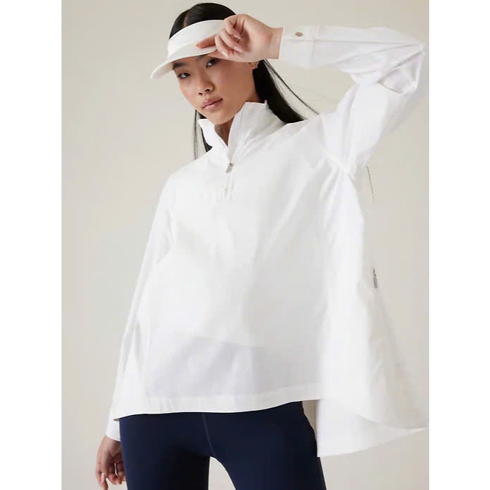 ATHLETA ÁO TAY DÀI CỔ KIỂU WHITE SIZE S (240826045)