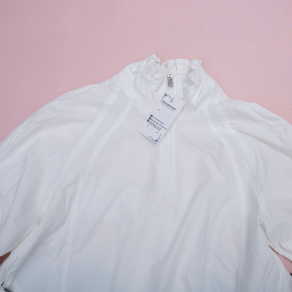 ATHLETA ÁO TAY DÀI CỔ KIỂU WHITE SIZE S (240826045)