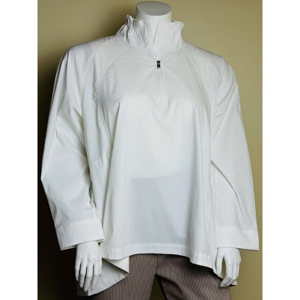 ATHLETA ÁO TAY DÀI CỔ KIỂU WHITE SIZE S (240826045)