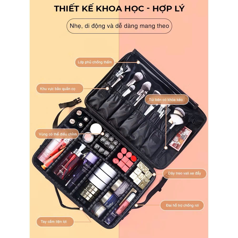 Cốp đựng mỹ phẩm, phụ kiện đồ trang điểm tiện lợi nhiều size | NHÍM HOUSE