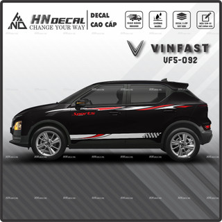 Tem dán xe VF5 - Decal dán xe VF5 MẪU TEM THỂ THAO CÁ TÍNH. 1 bộ dán 2 bên ( mẫu VF5-092 )