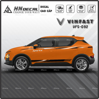 Tem dán xe VF5 - Decal dán xe VF5 MẪU TEM THỂ THAO CÁ TÍNH. 1 bộ dán 2 bên ( mẫu VF5-092 )