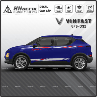Tem dán xe VF5 - Decal dán xe VF5 MẪU TEM THỂ THAO CÁ TÍNH. 1 bộ dán 2 bên ( mẫu VF5-092 )