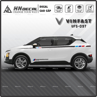 Tem dán xe VF5 - Decal dán xe VF5 MẪU TEM THỂ THAO CÁ TÍNH. 1 bộ dán 2 bên ( mẫu VF5-097 )