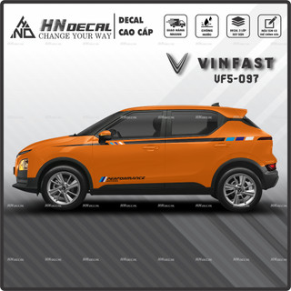 Tem dán xe VF5 - Decal dán xe VF5 MẪU TEM THỂ THAO CÁ TÍNH. 1 bộ dán 2 bên ( mẫu VF5-097 )