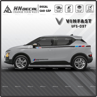Tem dán xe VF5 - Decal dán xe VF5 MẪU TEM THỂ THAO CÁ TÍNH. 1 bộ dán 2 bên ( mẫu VF5-097 )