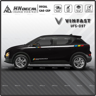 Tem dán xe VF5 - Decal dán xe VF5 MẪU TEM THỂ THAO CÁ TÍNH. 1 bộ dán 2 bên ( mẫu VF5-097 )