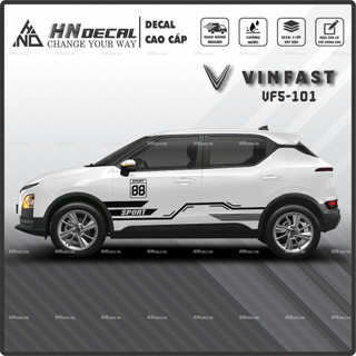 Tem dán xe VF5 - Decal dán xe VF5 MẪU TEM THỂ THAO CÁ TÍNH. 1 bộ dán 2 bên ( mẫu VF5-101 )