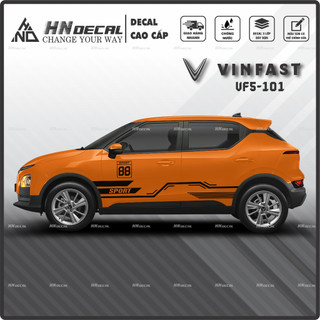 Tem dán xe VF5 - Decal dán xe VF5 MẪU TEM THỂ THAO CÁ TÍNH. 1 bộ dán 2 bên ( mẫu VF5-101 )