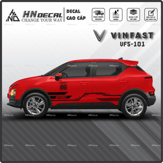 Tem dán xe VF5 - Decal dán xe VF5 MẪU TEM THỂ THAO CÁ TÍNH. 1 bộ dán 2 bên ( mẫu VF5-101 )
