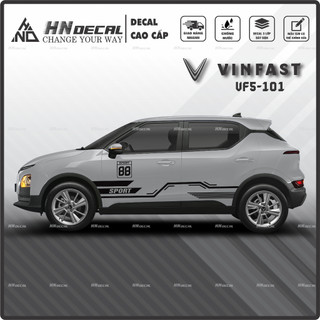 Tem dán xe VF5 - Decal dán xe VF5 MẪU TEM THỂ THAO CÁ TÍNH. 1 bộ dán 2 bên ( mẫu VF5-101 )