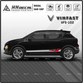 Tem dán xe VF5 - Decal dán xe VF5 MẪU TEM THỂ THAO CÁ TÍNH. 1 bộ dán 2 bên ( mẫu VF5-102 )