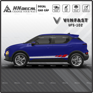 Tem dán xe VF5 - Decal dán xe VF5 MẪU TEM THỂ THAO CÁ TÍNH. 1 bộ dán 2 bên ( mẫu VF5-102 )