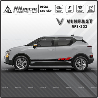 Tem dán xe VF5 - Decal dán xe VF5 MẪU TEM THỂ THAO CÁ TÍNH. 1 bộ dán 2 bên ( mẫu VF5-102 )