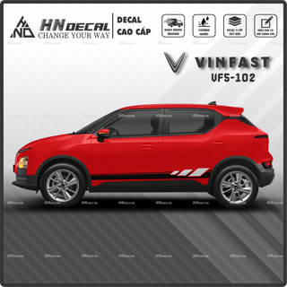 Tem dán xe VF5 - Decal dán xe VF5 MẪU TEM THỂ THAO CÁ TÍNH. 1 bộ dán 2 bên ( mẫu VF5-102 )