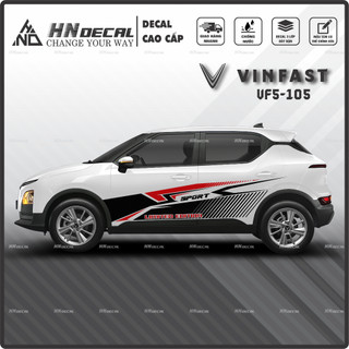 Tem dán xe VF5 - Decal dán xe VF5 MẪU TEM THỂ THAO CÁ TÍNH. 1 bộ dán 2 bên ( mẫu VF5-105 )