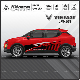 Tem dán xe VF5 - Decal dán xe VF5 MẪU TEM THỂ THAO CÁ TÍNH. 1 bộ dán 2 bên ( mẫu VF5-105 )