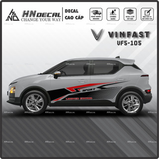 Tem dán xe VF5 - Decal dán xe VF5 MẪU TEM THỂ THAO CÁ TÍNH. 1 bộ dán 2 bên ( mẫu VF5-105 )