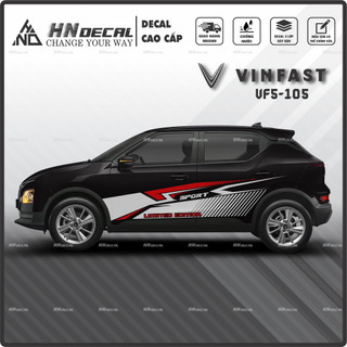 Tem dán xe VF5 - Decal dán xe VF5 MẪU TEM THỂ THAO CÁ TÍNH. 1 bộ dán 2 bên ( mẫu VF5-105 )