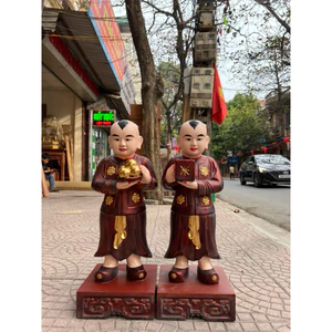Tượng cậu gỗ mít Sơn giả cổ nhiều kích thước