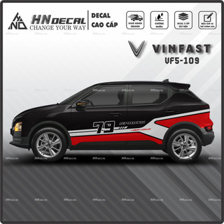 Tem dán xe VF5 - Decal dán xe VF5 MẪU TEM THỂ THAO CÁ TÍNH. 1 bộ dán 2 bên ( mẫu VF5-109 )