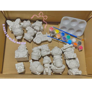 Set 12 Tượng 7-10cm🎁tặng kèm vỉ màu 12 1 khay 6 ô