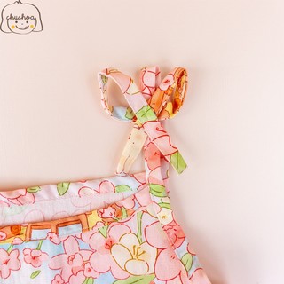 Váy bé gái, đầm bé gái 2 dây vải Thô Cotton dáng suông thoáng mát ChuChoaKids [VBC31]