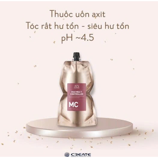 Thuốc uốn nóng ATS cao cấp, nhẹ mùi túi 500ml,Chuẩn hàng công ty