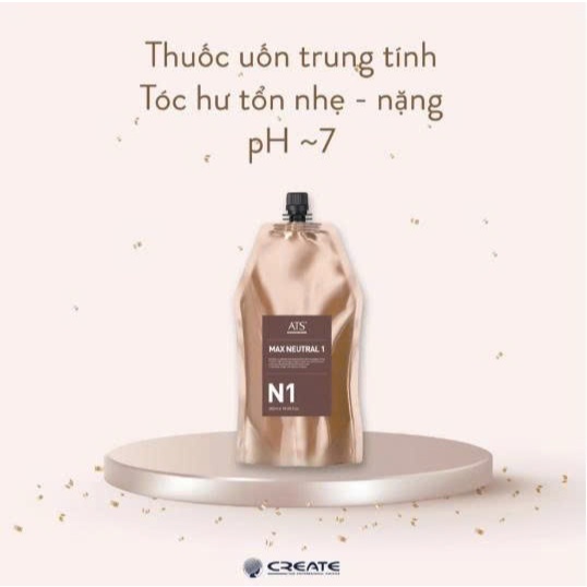 Thuốc uốn nóng ATS cao cấp, nhẹ mùi túi 500ml,Chuẩn hàng công ty