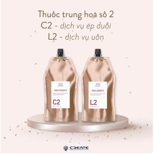 Thuốc uốn nóng ATS cao cấp, nhẹ mùi túi 500ml,Chuẩn hàng công ty