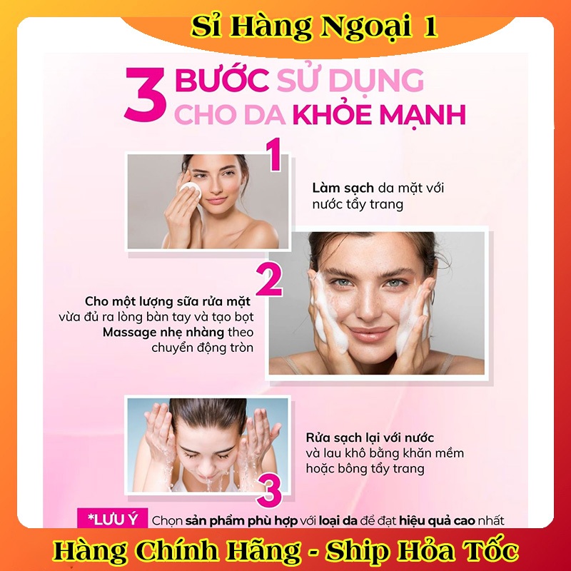 Sữa rửa mặt, toner, serum  Compliment AHA BHA làm sạch sâu, giảm viêm & mụn của Nga