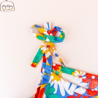 Váy bé gái, đầm bé gái 2 dây vải Thô Cotton dáng suông thoáng mát ChuChoaKids [VBC31]