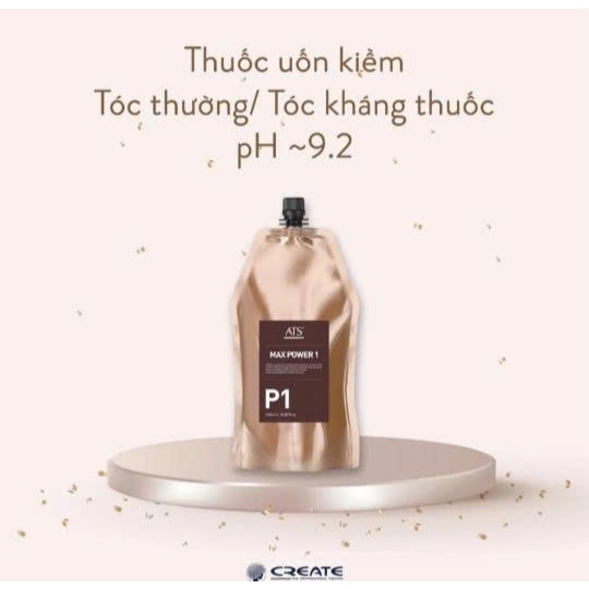 Thuốc uốn nóng ATS cao cấp, nhẹ mùi túi 500ml,Chuẩn hàng công ty