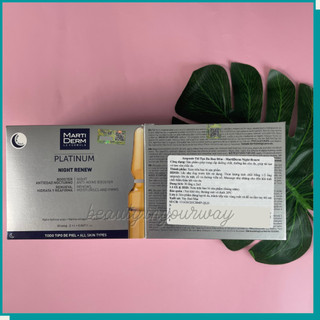 Ampoule Chống Lão Hoá & Tái Tạo Da Ban Đêm - MartiDerm Platinum Night Renew
